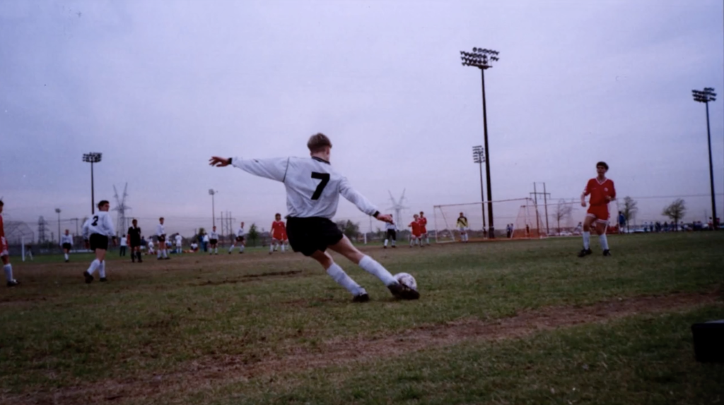 Photo de David Beckham lors d'un match de foot pour cinésport